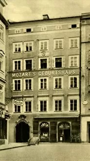 Wolfgang Amadeus Mozart Gallery: Mozarts birthplace, Salzburg, Austria, c1935. Creator: Unknown