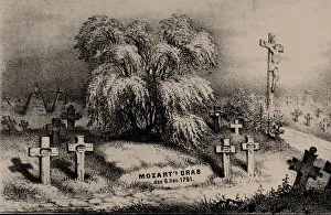 Mozarts grave question. According to original letters from Mozarts widow herself, 1856