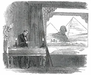Mr. Albert Smith's Entertainment - The Overland Mail, at Willis's Rooms, 1850. Creator: Unknown. Mr. Albert Smith's Entertainment - The Overland Mail, at Willis's Rooms, 1850. Creator: Unknown