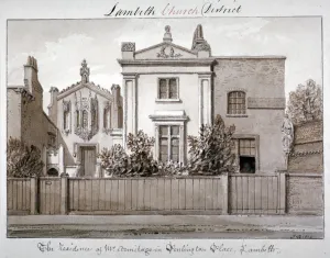 John Chessell Prints: Mr Armitages residence in Penlington Place, Lambeth, London, 1828