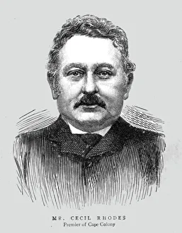 Rhodes Cecil John Prints: Mr Cecil Rhodes, Premier of Cape Colony, 1890. Creator: Unknown