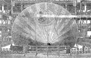 Enormous Prints: Mr. Coxwell's high-level balloon at the Crystal Palace, 1864. Creator: Unknown