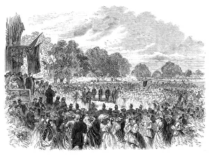 Trade Fair Prints: Mr. Disraeli opening the Industrial Exhibition at Halton