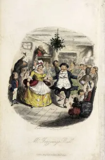 Viscum Album Prints: Mr Fezziwig's Ball, 1843. Creator: John Leech