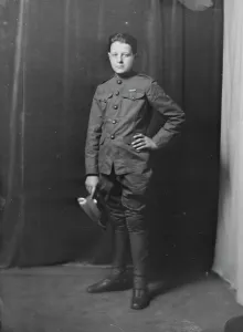Puttee Prints: Mr. Frederick Schling, portrait photograph, 1918 May 13. Creator: Arnold Genthe