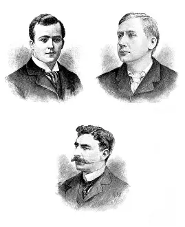 P Naumann Prints: Mr. G. E. Armstrong, Mr. H. W. Massingham, Mr. W. A. Locker, 1895. Creator: P Naumann