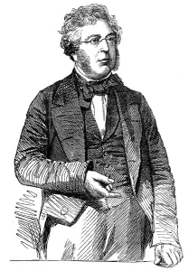 Bidder George Parker Prints: Mr. George P. Bidder, C.E. - from a daguerreotype by Mayall, 1856. Creator: Unknown