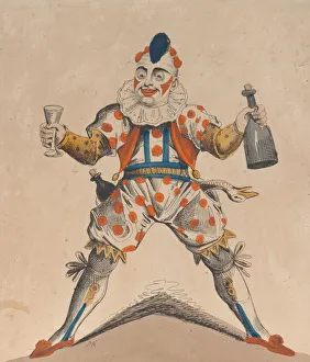 Images Dated 5th November 2020: Mr. Grimaldi as Clown, July 13, 1822. Creator: Possibly Piercy Roberts (British