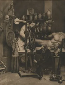 Mr Heatherley?s Holiday: An Incident in Studio Life, c1874. Artist: Emery Walker Mr Heatherley?s Holiday: An Incident in Studio Life, c1874. Artist: Emery Walker
