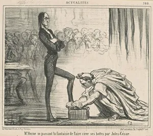 Polishing Prints: Mr Hume se passant la fantaisie... 19th century. Creator: Honore Daumier