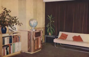 Wells Prints: Mr. J. C. Pritchards sitting-room in the Isokon Lawn Road Flats, 1936