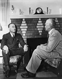 Conversing Gallery: Mr. James A. Colston, president of Bethune-Cookman College and his father... Florida, 1943