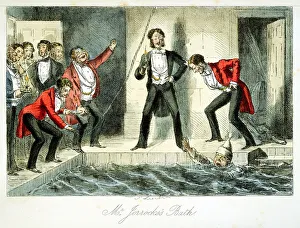 Misfortune Prints: Mr Jorrockss Bath, 1845
