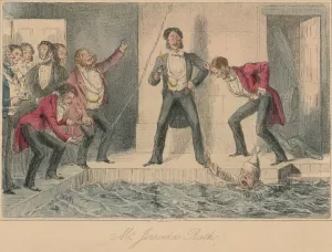 Bradbury And Evans Gallery: Mr. Jorrockss Bath, 1854. Artist: John Leech