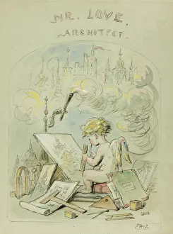 Hk Phiz Browne Prints: Mr. Love, Architect, n. d. Creator: Hablot Knight Browne