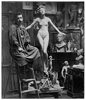 In Mr Lucchesis Studio, London, 1899