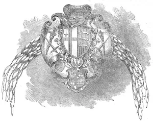 Livery Company Prints: Mr. Lusk's Shrieval Badge and Chain, 1860. Creator: Unknown
