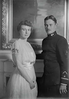 Fiance Prints: Mr. Miller and Miss Carnegie, portrait photograph, 1918 Dec. 11. Creator: Arnold Genthe