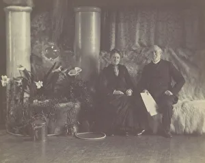 Tiffany And Co Prints: Mr. and Mrs. Charles E. Tiffany in Louis C. Tiffanys Studio, ca. 1890