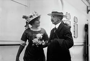 Straw Boater Prints: Mr. and Mrs. J.B. Walker, between c1910 and c1915. Creator: Bain News Service