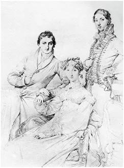 Grand Tour Prints: Mr and Mrs Joseph Woodhead, and Mr Henry Comber, Rome, 1816 (1958)