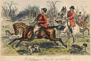 Shouting Prints: Mr Muffington on Placid Joe (late Pull Devil), 1865. Artist: John Leech