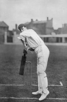 Charles Burgess Fry Gallery: Mr P Perrin, Essex cricketer, c1899. Artist: WA Rouch