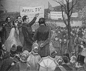 Mr Phelps Planting The Shakespeare Oak on Primrose Hill, London, c1890 Mr Phelps Planting The Shakespeare Oak on Primrose Hill, London, c1890