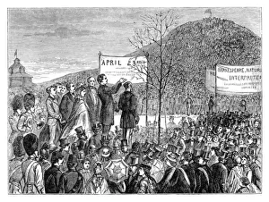 Honouring Prints: Mr Phelps planting Shakespeares Oak at Primrose Hill, London, 1864 (late 19th century)