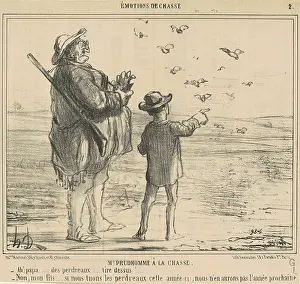 Mr Prudhomme a la chasse, 19th century. Creator: Honore Daumier