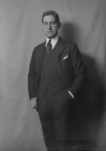 Three Piece Suit Prints: Mr. R. Lorengard, portrait photograph, 1918 Jan. 3. Creator: Arnold Genthe