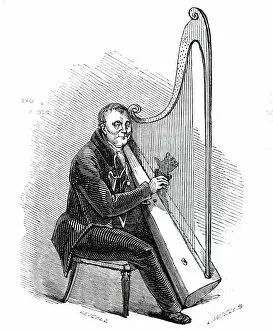Mr. Roberts, the Welsh Harper, 1844. Creator: Unknown