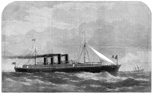 Steamer Prints: Mr. S. J. Mackie's Channel passage steamer, 1872. Creator: Unknown