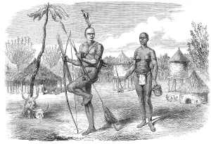 Huts Prints: Mr. S. W. Baker's explorations in Central Africa: homestead of natives of Gondokoro