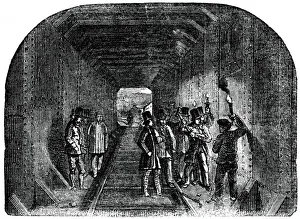 Engineering Collection: Mr Stephenson putting in the last rivet, 1886