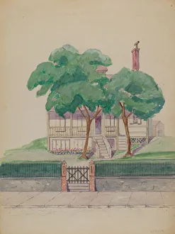 Cook Gladys Prints: Mr. Stewarts House, 1935 / 1942. Creator: Gladys Cook