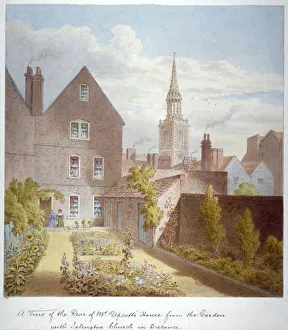 Upper Street Prints: Mr Upcotts House, Upper Street, Islington, London, c1835