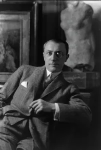 Art Dealer Prints: Mr. Walter Bachstitz, portrait photograph, 1924 Oct. 9. Creator: Arnold Genthe