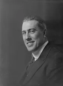 Grinning Prints: Mr. W.B. Knapp, portrait photograph, 1918 Oct. 30. Creator: Arnold Genthe