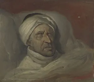 Wood Plant Material Prints: Mr. Willem Bilderdijk after his death, 1831. Creator: Gerrit Jan Michaelis