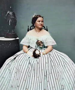 Crinoline Prints: Mrs. Abraham Lincoln, between 1855 and 1865. Creator: Unknown