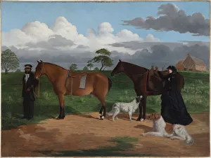 Australia Prints: Mrs Adolphus Sceales with Black Jimmie on Merrang Station