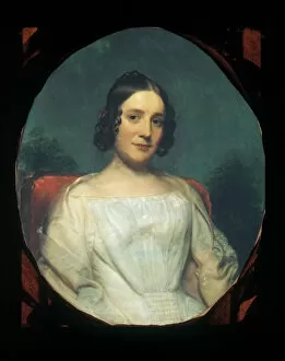 Charles Wesley Gallery: Mrs. Adrian Baucker Holmes, ca. 1850. Creator: Charles Wesley Jarvis