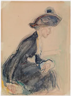 Knut Magnus Enckell Prints: Mrs Anni Lagerborg, 1912. Creator: Magnus Enckell