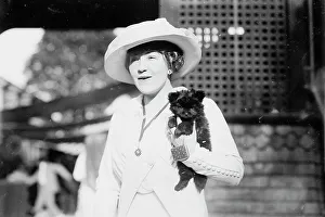 Mrs. Arthur Carrol and Pom Pom, between c1910 and c1915. Creator: Bain News Service