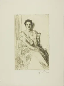 First Lady Prints: Mrs. Cleveland II, 1899. Creator: Anders Leonard Zorn