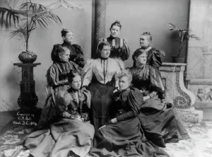 Cleveland Frances Prints: Mrs. Cleveland with ladies of the Cabinet, c1894. Creator: C. M. Bell Studio