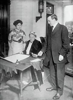 Suffragettes Prints: Mrs. Coe, Mrs. Duniway, Gov. West, between c1910 and c1915. Creator: Bain News Service