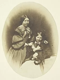 Benjamin Mulock Gallery: Mrs. Craik Holding Cat, c. 1858. Creators: Unknown, Benjamin Mulock