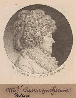 Charles B J Fevret Prints: Mrs. Cunnyngham, 1798. Creator: Charles Balthazar Julien Fevret de Saint-Memin